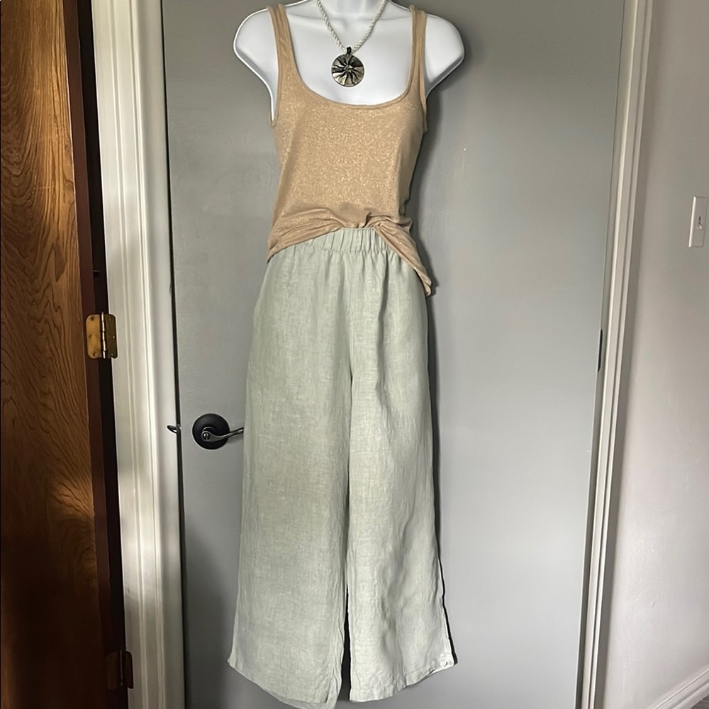 Cynthia Rowley Cream Wide-Leg Pants